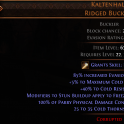 RISE OF THE ABYSSAL Kaltenhalt UNIQUE SHIELD UNIQUE BUCKLER AMAZON SHIELD HUNTRESS SHIELD