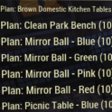 Grahm's plan bundle, 21 plan [Mirror Ball/Picnic Table/Kitchen Tables/Suitcase]