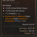 2GA Hydra Gloves - +3 Fireball / +12% Crit + LHC / Summoner Sorc