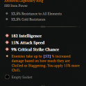 SEASON 10 3 GA RING INTELLIGENCE ATTACK SPEED CRITICAL STRIKE CHANCE MINION NECROMANCER RING SORCERE