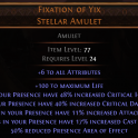 RISE OF THE ABYSS Fixation of Yix Stellar Amulet UNIQUE AMULET LVL24 REQ WITCH AMULET MINION AMULET