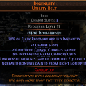 24/30 INGENUITY BELT +2 CHARM SLOTS 14 INTELLIGENCE CORRUPTED