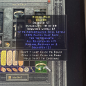GFG Necro Circlet +2 skills/20fcr/26 str/19 all res/2 sockets/damage reduced by 2