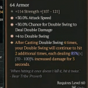 3GA Twin Strikes (85/100) *30% Attack Speed* *30% Chance Deal Double Damage* *4 Double Swing* 114 st