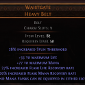 DAWN OF THE HUNT Waistgate Heavy Belt UNIQUE BELT LVL 50 REQUIRED