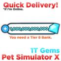 ⭐️[Pet Simulator X] - 1000B / 1 Trillion gems ⭐️