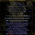 650 DPS DESOLATE CROSSBOW +6 PROJECTILE SKILLS 144 LIGHTNING DMG %3.4 CRITICAL HIT CHANCE MERCENARY