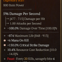 Legendary Staff 2GA - GA Critical Strike Damage/GA Mana on Kill/874 max life/10.4% resource cost red