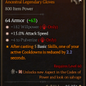 S9- 3GA Gloves +  Willpower / Attack Speed / +4 to Pulverize  (apamc)