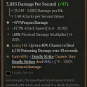 2GA Arioc's Needle (94/100) GA Weapon Damage GA 6750 Poisoning Damage 17.7% attack speed 18% phys dm