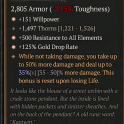 3GA Squirt's Blouse (35/50) GA Willpower GA Resistance to All Elements GA Gold Drop Rate 1497 thorns