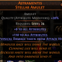 110 ALL ATTRIBUTES (116 TOTAL) ASTRAMENTIS STELLAR AMULET UNIQUE AMULET lvl 24 REQUIRED ASTRAMENTIS
