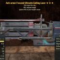 Anti-armor Ultracite Gatling Laser (25% faster fire rate/90% reduced weight)