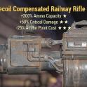 Railway Rifle Quad/50%Crit/-25%APCost  - Q/Crit/25 - FO76 Weapons PC