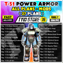 ALL T-51 POWER ARMOR PLANS & MODS