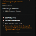 SEASON 10 2 GA TWO HAND MACE FOR DRUID GA WILLPOWER GA MAXIMUM LIFE PULVERIZE FLESHRENDER WEAPON