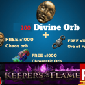 {Good PACK}: 200 Div + Free(1000 Chaos + 1000 fusing + 1000 Chomatic)/ POE 1   Keepers of the Flame