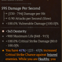 Legendary Polearm 1GA - GA Dexterity - normal crit damage and one reroll stat