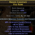 517 ES CHEST 48 SPIRIT 109 LIFE 30% FIRE 29% COLD 22% LIGHT RESIST INFERNALIST SORC LICH STORMWEAVER