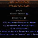 RISE OF THE ABYSSAL Luminous Pace UNIQUE BOOTS NO LVL REQ SORCERESS BOOTS WITCH BOOTS LEVELING BOOTS