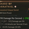 800 IP 1GA Shard of Verathiel - random stats - Season 10