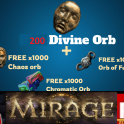 {Good PACK}: 200 Div + Free(1000 Chaos + 1000 fusing + 1000 Chomatic)/ POE 1   Mirage Softcore
