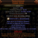 DAWN OF THE HUNT 2 SOCKET 20% QUALITY TANGLETONGUE TOTAL 24% CRITICAL HIT CHANCE DEADEYE SPEAR LIGHT