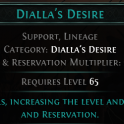 RISE OF THE ABYSSAL DIALLA'S DESIRE LINEAGE SUPPORT GEM