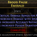 3 POINT HUNTRESS JEWEL (ACCURACY RATING % - CRIT BONUS DMG - SPEAR DMG) JAVAZON JEWEL AMAZON JEWEL