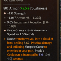 2GA Boots GA Strength/GA Evade Grants 188% Movement Speed/1067 armor 9% impairment reduct