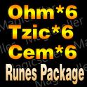 S12| 6x Ohm, 6x Tzic, 6x Cem (Ring of Starless Skies Runes Package)