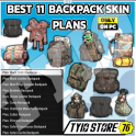 BACKPACK SKIN [ 11 PLANS ]  [Fast Delivery]