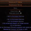 RISE OF THE ABYSSAL Vigilant View UNIQUE RING LVL 26 REQ