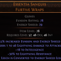 RISE OF THE ABYSSAL Essentia Sanguis UNIQUE GLOVES LVL 52 REQ