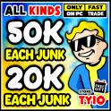 [ Fallout 76 ] 50K EACH JUNK - 20K EACH FLUX all JUNK AND ALL FLUX  for Fallout 76