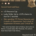 +25 Resource Cap Amulet of the Exiled Lord