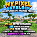 DISCOUNTED⚡SKYBLOCK PROFILE ⚡ 11.5 BILLION UNSOULBOUND ⚡23.4 BILLION TOTAL ⚡1.1B PURE COINS