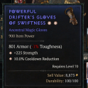 2GA Gloves GA Strength/GA Cooldown Reduction and 2 empty slots