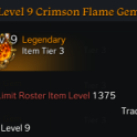 ⭐ EU Central⭐(Tier3)Level 9 Crimson Flame Gem(CoolDown Gem) _ Class and Skill Random