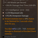 2GA STAFF — 596 DPS / +195% Overpower / +100% DoT, +231 Int / +1.3k Life