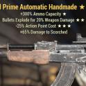 Handmade Rifle Quad/Explosive/-25%APCost - Q/E/25 - FO76 Weapons PC