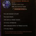 Tombs of the Erased⭐Shattered Worlds 2 legendary potential