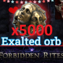 ⚜️ 5000x Exalted Orb || Forbidden Rites Softcore || Fastest and Safest ⚜️