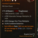 2GA Ring GA Damage Over Time Multiplier/GA Cooldown Reduction/13% vuln dmg multiplier 106 dex