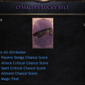 BLOODTRAIL ✅ O'MALEY'S LUCKY BELT ✅(STATS CAN CHANGE A BIT BUT WILL BE 94+ MAGIC FIND)