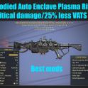 Bloodied Auto Enclave Plasma Rifle (+50% critical damage/25% less VATS AP cost)