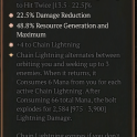 3GA Axial Conduit (2584/3900) ✷48.8% Resource Generation and Maximum ✷4 Chain Lightning ✷22.5% Damag