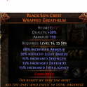 RISE OF THE ABYSSAL 2 SOCKETED BLACK SUN CREST UNIQUE HELM 15/13/15% ROLLED LVL 16 REQ