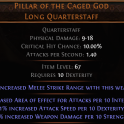 DAWN OF THE HUNT 3 SOCKETED Pillar of the Caged God UNIQUE QUARTERSTAFF NO LVL REQ MONK STAFF