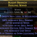 WAND +4 ALL SPELL SKILLS 108% SPELL DMG 21% CAST SPEED 23% EXTRA LIGHTNING DMG 33% CRIT SPELL BONUS